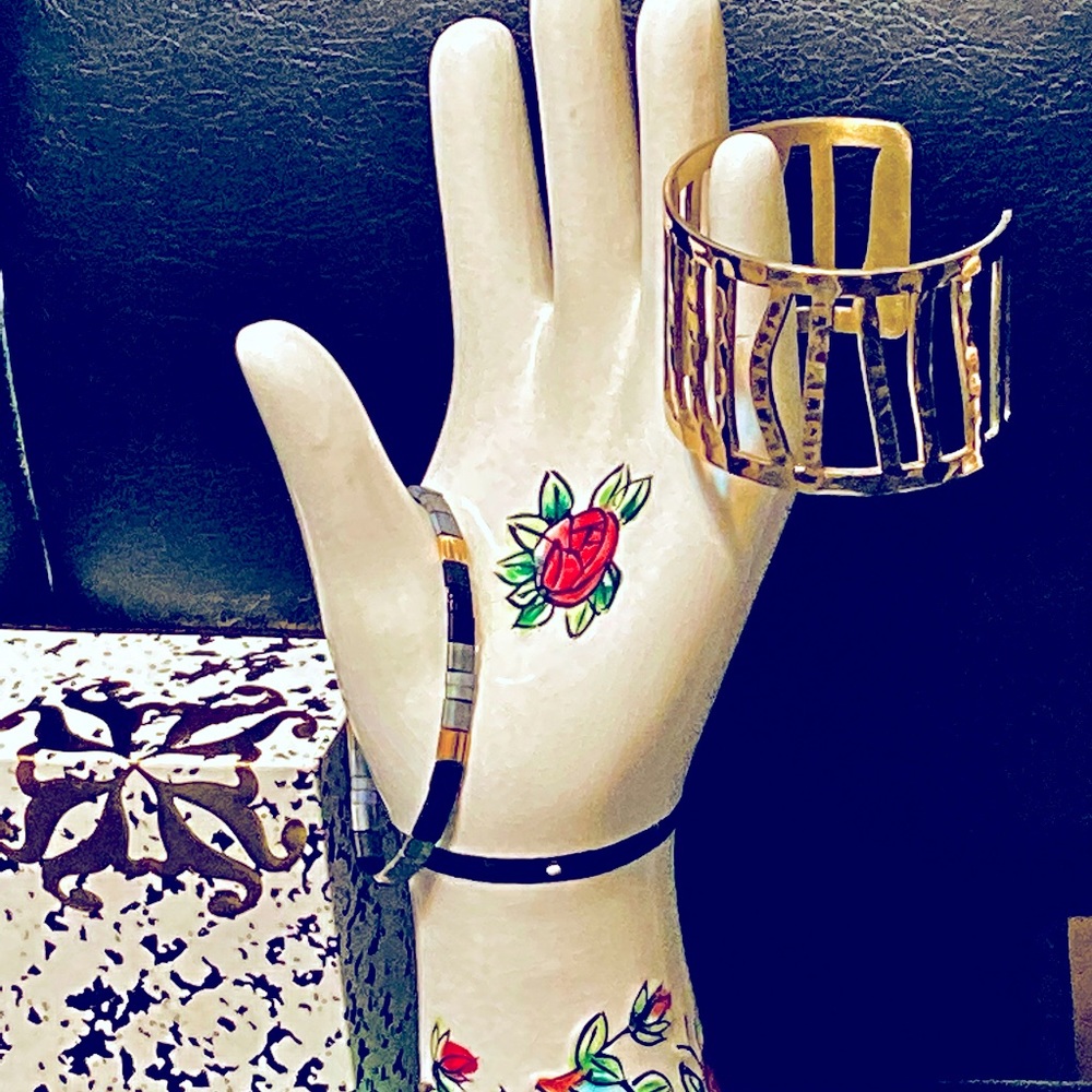 Two Rustic Cuff Bracelets In Box With Pillow - image 1